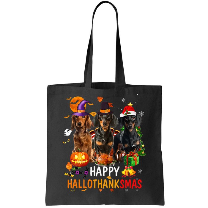 Dachshund Dog Holiday Festive Season Celebration Tote Bag