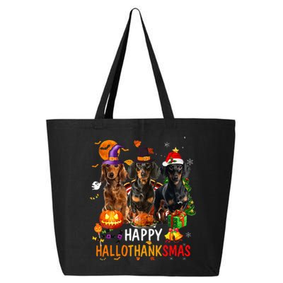 Dachshund Dog Holiday Festive Season Celebration 25L Jumbo Tote