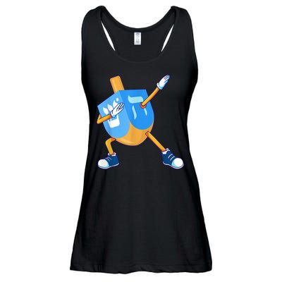 Dabbing Dreidel Happy Hanukkah Dancing Chanukah Girls Ladies Essential Flowy Tank
