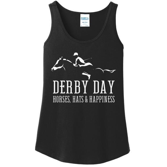 Derby Day Horse Silks And Hats Jockey Kentucky Horse Racing Ladies Essential Tank