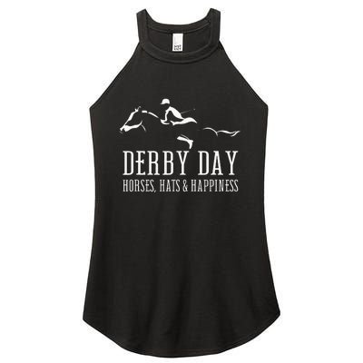 Derby Day Horse Silks And Hats Jockey Kentucky Horse Racing Women's Perfect Tri Rocker Tank