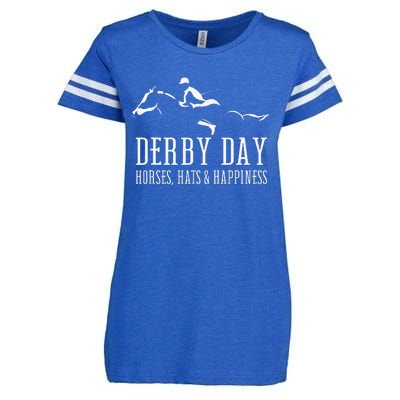 Derby Day Horse Silks And Hats Jockey Kentucky Horse Racing Enza Ladies Jersey Football T-Shirt