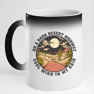 Dark Desert Highway Wind In My Hair 11oz Black Color Changing Mug