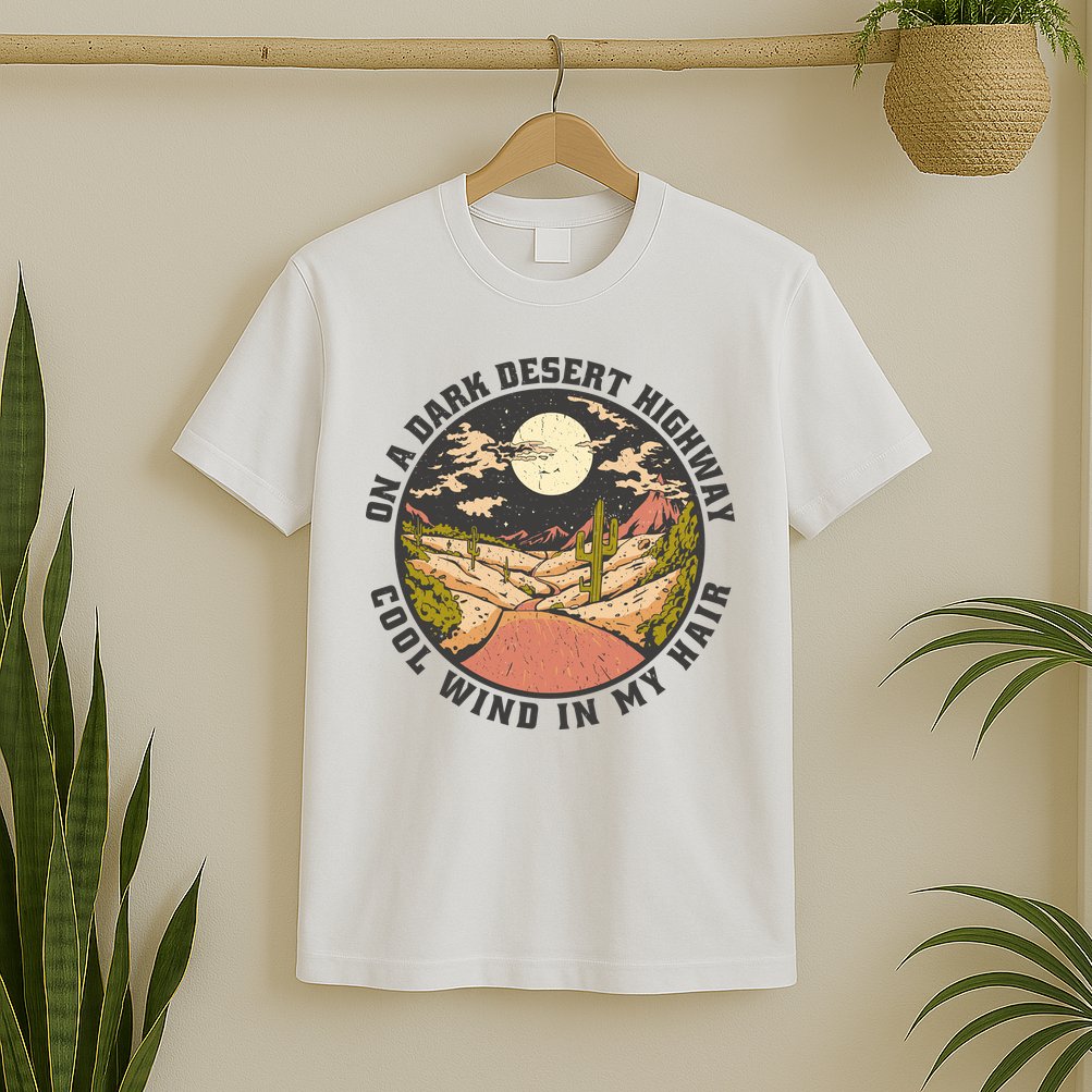 Dark Desert Highway Wind In My Hair T-Shirt