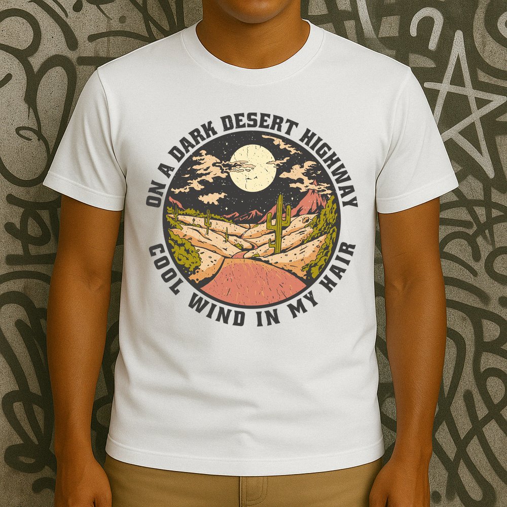 Dark Desert Highway Wind In My Hair T-Shirt
