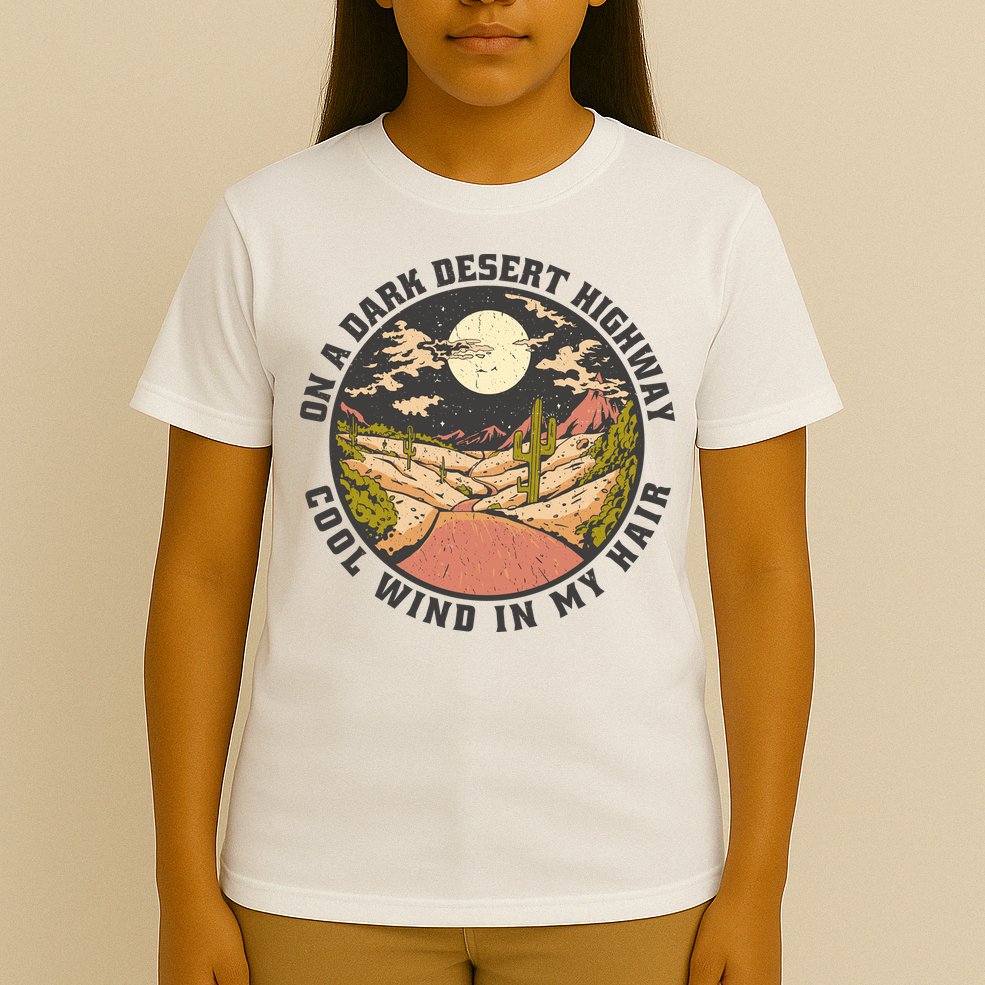 Dark Desert Highway Wind In My Hair T-Shirt