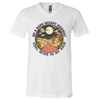 Dark Desert Highway Wind In My Hair V-Neck T-Shirt