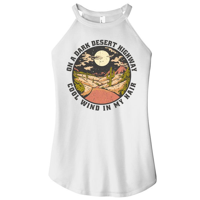 Dark Desert Highway Wind In My Hair Women's Perfect Tri Rocker Tank