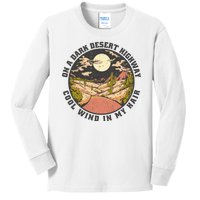 Dark Desert Highway Wind In My Hair Kids Long Sleeve Shirt