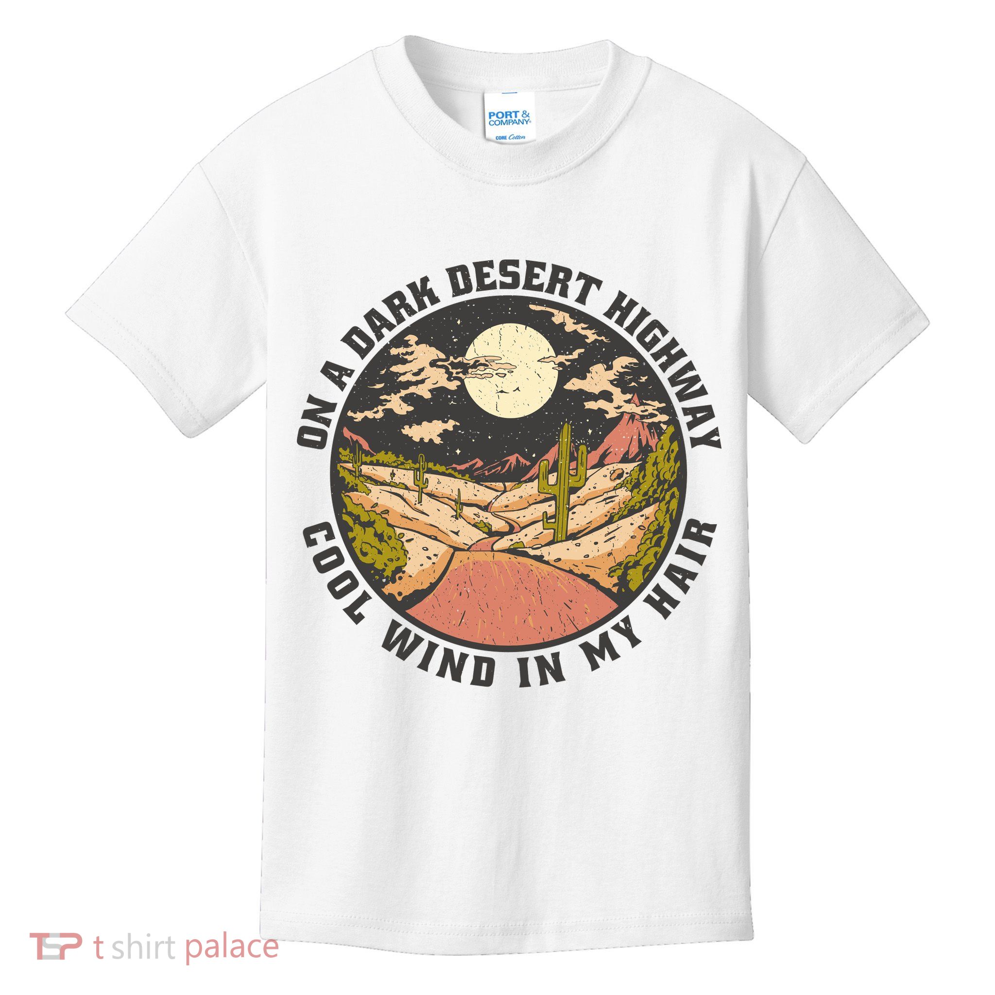 Dark Desert Highway Wind In My Hair Kids T-Shirt