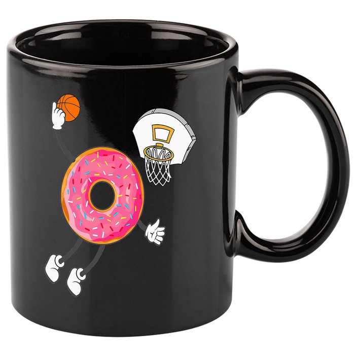 Dunking Donut Hole Food Champ 11oz C Handle Ceramic Mug
