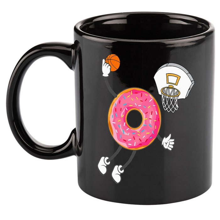 Dunking Donut Hole Food Champ 11oz C Handle Ceramic Mug