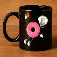 Dunking Donut Hole Food Champ 11oz C Handle Ceramic Mug