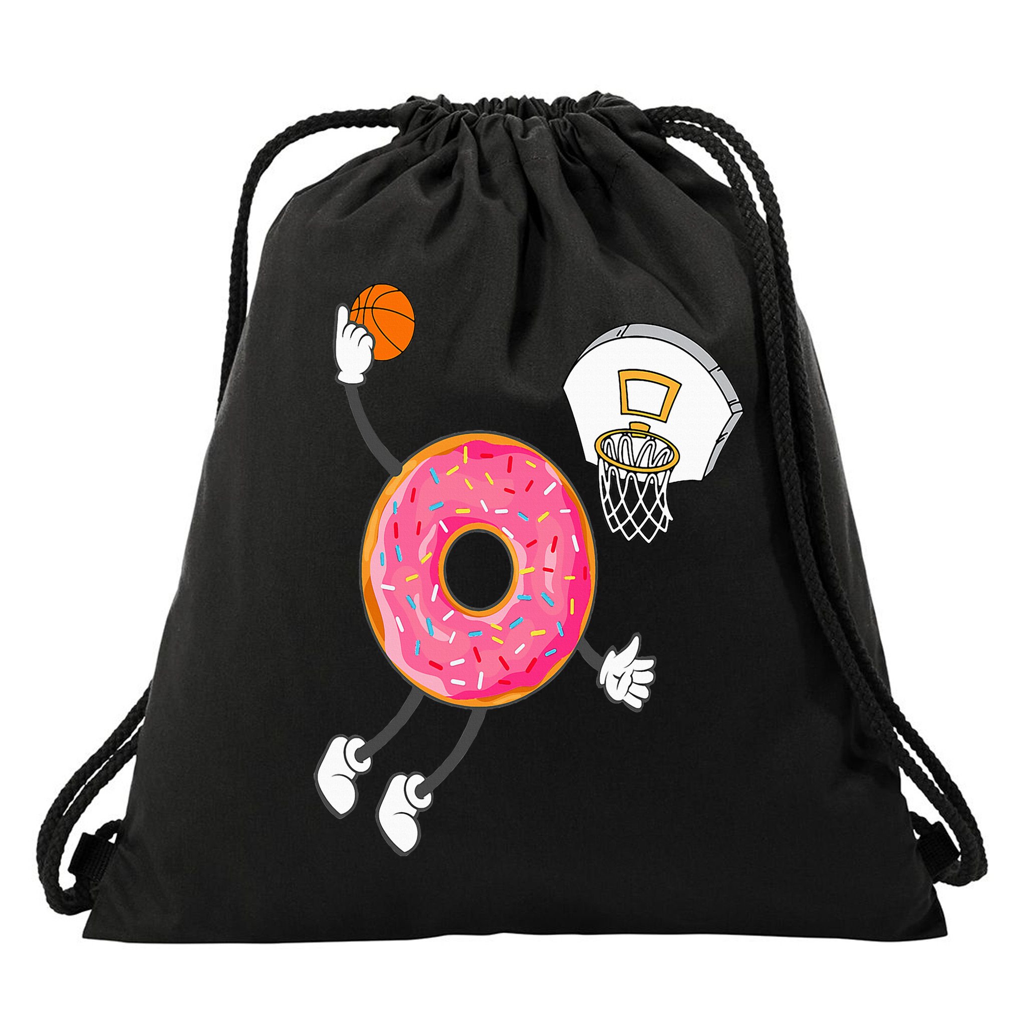 Dunking Donut Hole Food Champ Drawstring Bag