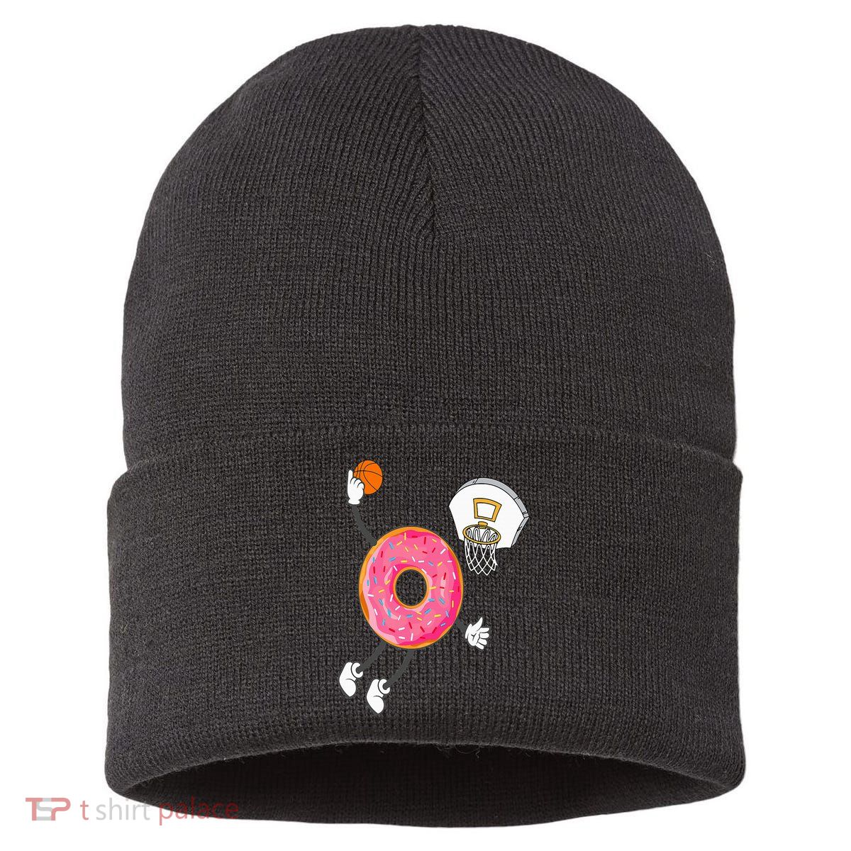 Dunking Donut Hole Food Champ Sustainable Knit Beanie