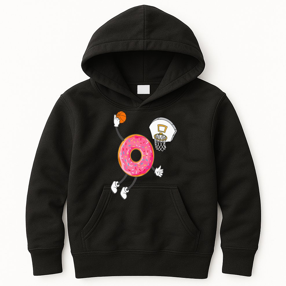 Dunking Donut Hole Food Champ Kids Hoodie