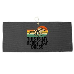 Derby Day Horse Kentucky This Is My Derby Day Dress Great Gift Large Microfiber Waffle Golf Towel