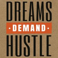 Dreams Demand Hustle Motivational Quote Cotton Canvas Backpack