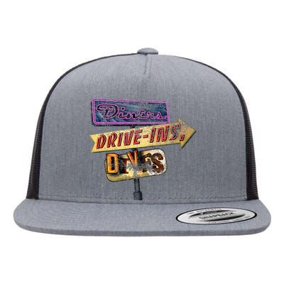 Diners Drive Ins And Dives Flat Bill Trucker Hat