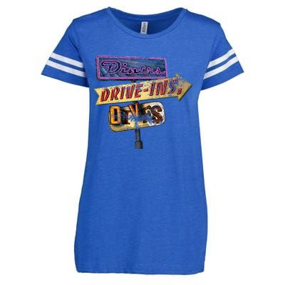 Diners Drive Ins And Dives Enza Ladies Jersey Football T-Shirt