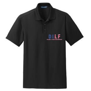 DILF Damn I Love Fireworks Dry Zone Grid Polo