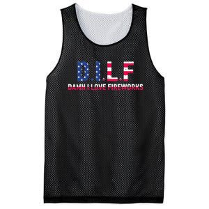 DILF Damn I Love Fireworks Mesh Reversible Basketball Jersey Tank