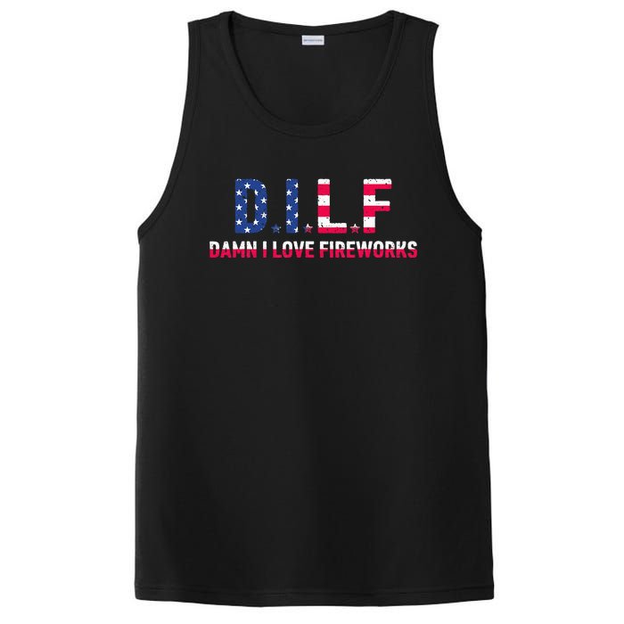 DILF Damn I Love Fireworks PosiCharge Competitor Tank