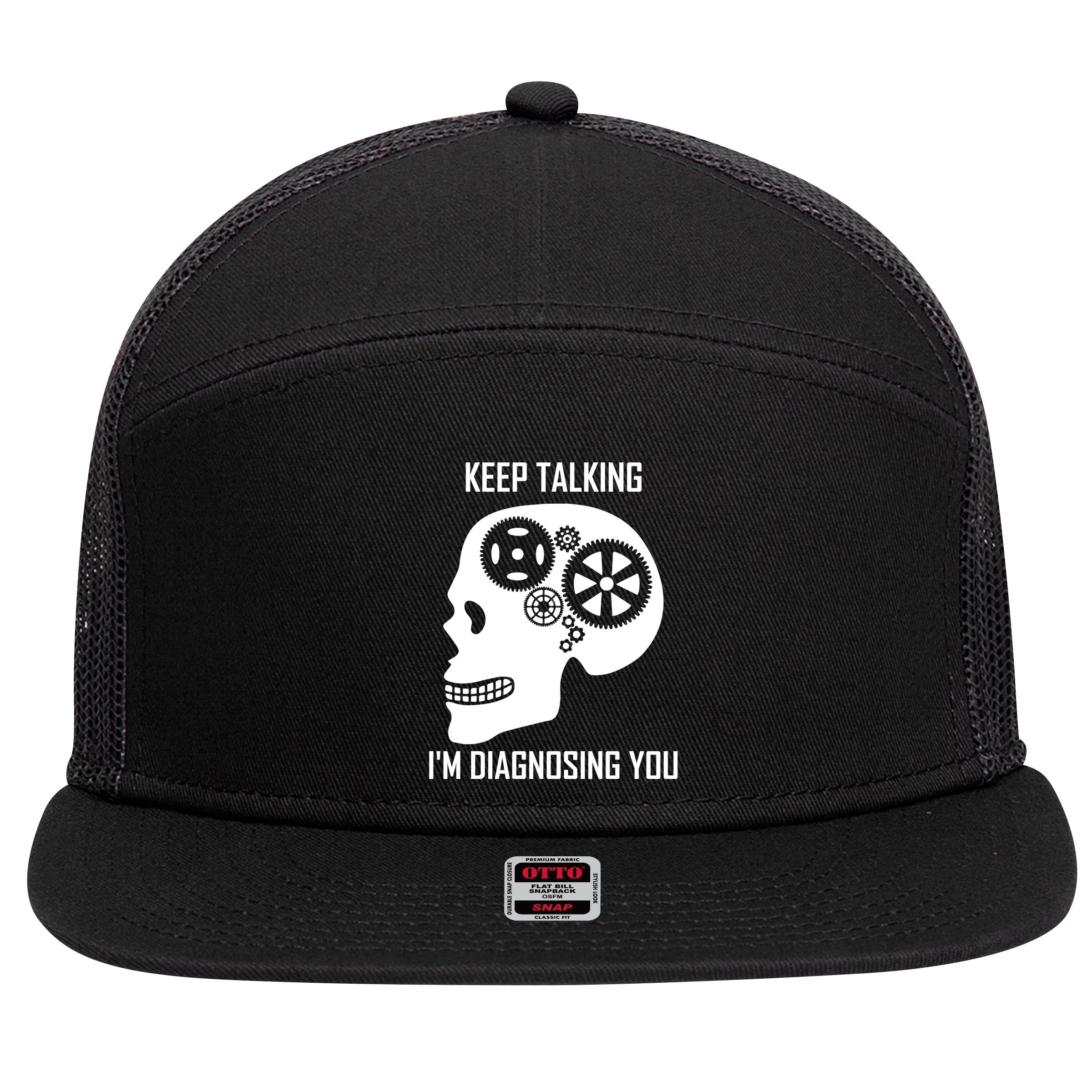 Diagnostic 7 Panel Mesh Trucker Snapback Hat