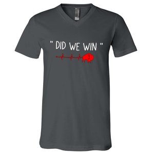 Did.we.win V-Neck T-Shirt