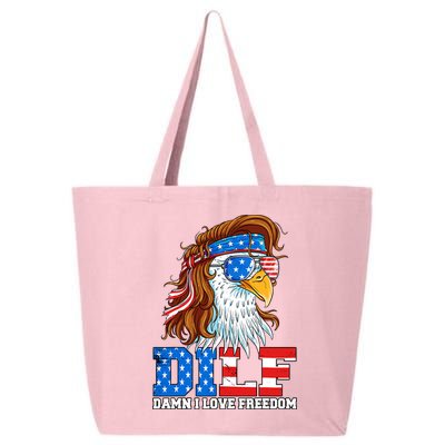 Dilf Damn I Love Freedom Eagle Funny Patriotic 4th Of July 25L Jumbo Tote