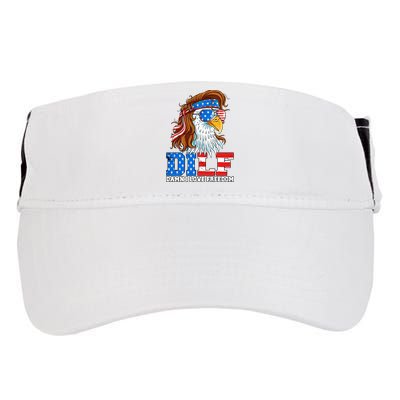 Dilf Damn I Love Freedom Eagle Funny Patriotic 4th Of July Adult Drive Performance Visor
