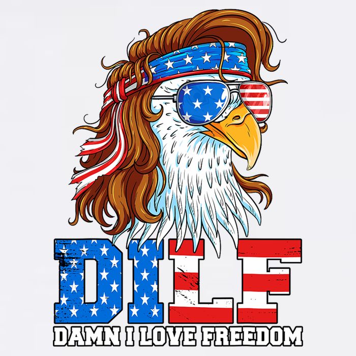 Dilf Damn I Love Freedom Eagle Funny Patriotic 4th Of July 11oz C Handle Ceramic Mug