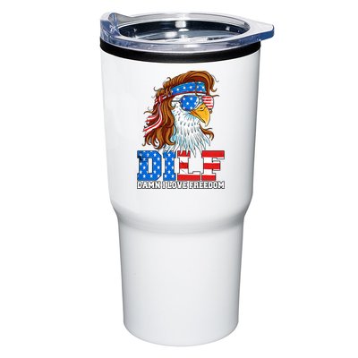 Dilf Damn I Love Freedom Eagle Funny Patriotic 4th Of July Tumbler