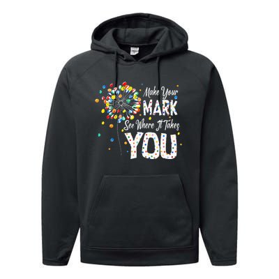 Dot Day International Dot Day Make Your Mark Dot Day Performance Fleece Hoodie