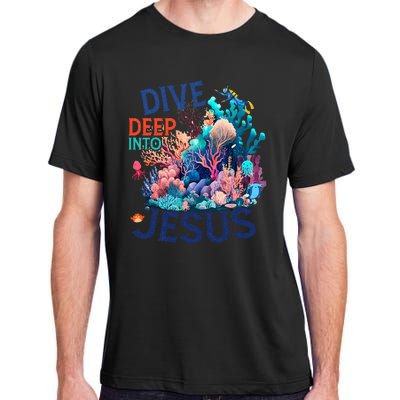 Dive Deep Into Jesus Vbs 2024 Scuba Diving Underwater Adult ChromaSoft Performance T-Shirt