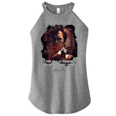 ★Dirtyharry★Doyafeelluckypunk➢Clinteastwoodfamousmoviequote♛ Women’s Perfect Tri Rocker Tank