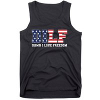 Dilf Damn I Love Freedom Funny Patriotic 4th Of July Tank Top