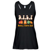 Dilf Damn I Love Fall Funny Pumpkin Autumn Lover Ladies Essential Flowy Tank