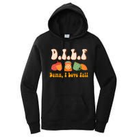 Dilf Damn I Love Fall Funny Pumpkin Autumn Lover Women's Pullover Hoodie