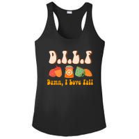 Dilf Damn I Love Fall Funny Pumpkin Autumn Lover Ladies PosiCharge Competitor Racerback Tank