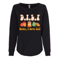 Dilf Damn I Love Fall Funny Pumpkin Autumn Lover Womens California Wash Sweatshirt