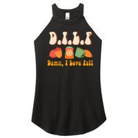 Dilf Damn I Love Fall Funny Pumpkin Autumn Lover Women's Perfect Tri Rocker Tank