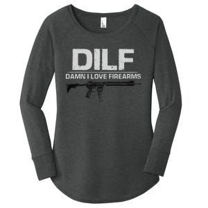 dilf damn i love firearms Women's Perfect Tri Tunic Long Sleeve Shirt