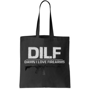 dilf damn i love firearms Tote Bag