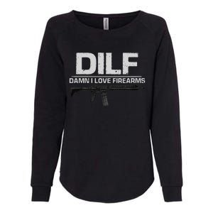 dilf damn i love firearms Womens California Wash Sweatshirt