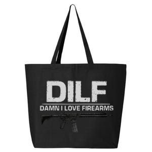 dilf damn i love firearms 25L Jumbo Tote