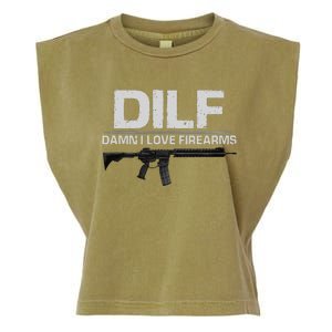 dilf damn i love firearms Garment-Dyed Women's Muscle Tee