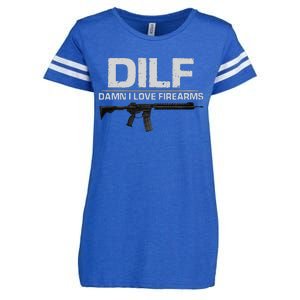 dilf damn i love firearms Enza Ladies Jersey Football T-Shirt