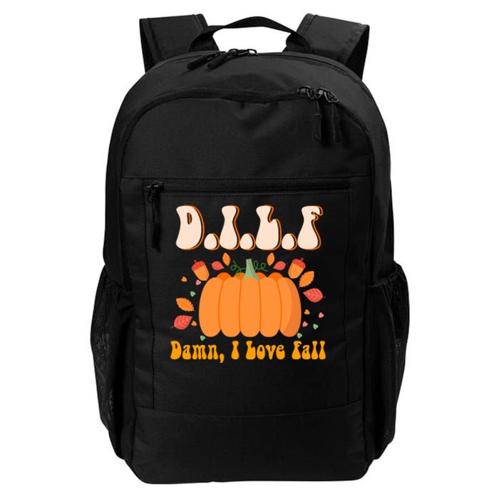 Dilf Damn I Love Fall Funny Pumpkin Autumn Lover Daily Commute Backpack