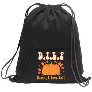 Dilf Damn I Love Fall Funny Pumpkin Autumn Lover Sweatshirt Cinch Pack Bag